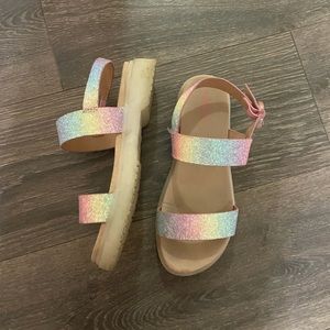 Rainbow sandal with sparkles